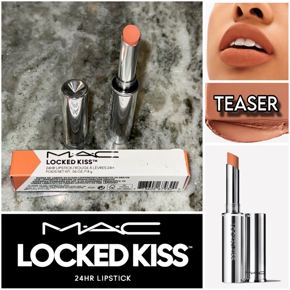 NIB - MAC - Locked Kiss 24 Hr Lipstick - 68 TEASER